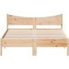 Postel bez matrace 140 x 190 cm masivní borovice [844741] (Barva Přírodní)