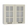 WS80 h. vitrína 2-dveřová INGRID bílá/coffee mat