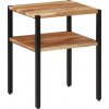 Odkládací stolek 35x35x45 cm masivní akáciové dřevo a železo [372728]