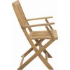 Skládací zahradní židle 4 ks 54 x 61 x 88 cm masivní akácie [365742] (Barva Světle hnědá)
