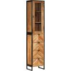 Koupelnová skříňka 40x27x190 cm železo a masivní akáciové dřevo [3217118]