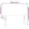 Čelo postele s LED 100x5x78/88 cm samet [3121375] (Barva Tmavě šedá)