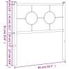 Kovové náhradní čelo postele 80 cm [376253] (Barva Černá)