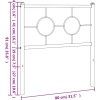 Kovové náhradní čelo postele 75 cm [376252] (Barva Černá)