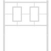 Kovové čelo postele 75 cm [374316] (Barva Bílá)