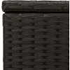 Zahradní úložný box 291 l polyratan [365336] (Barva Černá)
