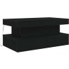Konferenční stolek s LED osvětlením 90 x 50 x 40 cm [839848] (Barva Černá)