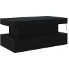 Konferenční stolek s LED osvětlením 90 x 50 x 40 cm [839848] (Barva Černá)