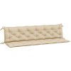 Podušky na zahradní lavici 2 ks 200x50x7cm látka oxford [361738] (Barva Béžová)