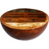 Konferenční stolek tvar mísy ocel a masivní recyklované dřevo [241648]