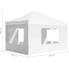 Profesionální skládací party stan + stěny hliník 4,5 x 3 m [45500] (Barva Bílá)