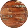 Stolní deska Ø 70 x 2,5 cm kulatá masivní recyklované dřevo [370027]