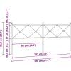 Kovové náhradní čelo postele 200 cm [376589] (Barva Bílá)