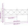 Kovové náhradní čelo postele 200 cm [376589] (Barva Bílá)