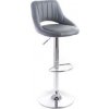 Barová židle G21 Aletra koženková, prošívaná grey [60023094]