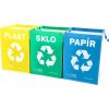 Sada Sixtol Tašky na tříděný odpad SortT Easy 3 Basic, 30 x 30 x 40 cm, 3 x 36 l, 3 ks [7025552]