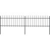 Zahradní plot s hroty ocelový 3,4 x 0,8 m černý [277603]