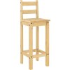 Barové židle 2 ks masivní borové dřevo [4005695] (Barva Bílá)