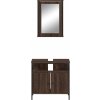 2dílný set koupelnového nábytku kompozitní dřevo [3214779] (Barva Hnědý dub)