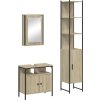 3dílný set koupelnového nábytku kompozitní dřevo [3214798] (Barva Šedá sonoma)