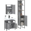 3dílný set koupelnového nábytku kompozitní dřevo [3214798] (Barva Šedá sonoma)