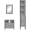 3dílný set koupelnového nábytku kompozitní dřevo [3214798] (Barva Šedá sonoma)