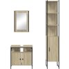 3dílný set koupelnového nábytku kompozitní dřevo [3214798] (Barva Šedá sonoma)