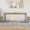 Jídelní stůl Corona šedý 180 x 90 x 75 cm masivní borové dřevo [4005721]