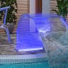 Bazénová fontána s RGB LED osvětlením a konektory akryl 50 cm [3094810]