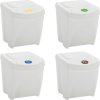 Stohovatelné odpadkové koše 4 ks 100 l [152201] (Barva Bílá)