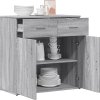 Příborník 79 x 38 x 80 cm kompozitní dřevo [840525] (Barva Šedá sonoma)