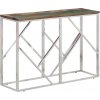 Konzolový stůl stříbrný nerez ocel a masivní recyklované dřevo [350000]