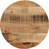 Stolní deska Ø50x2,5 cm kulatá masivní hrubé mangovníkové dřevo [370004]