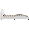 Rám postele s LED bez matrace Zadar 160 x 200 cm [3214118] (Barva Bílá)