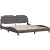 Rám postele bez matrace Zadar 180x200 cm umělá kůže [3208201] (Barva Šedá)