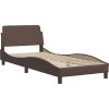 Rám postele bez matrace Zadar 90x200 cm umělá kůže [3208158] (Barva Hnědá)