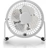 Ventilátor Nedis FNDK1WT10 stolní USB 10 cm, 2,5W, kovový, bílá [7208352]