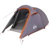 Kempingový stan tunel pro 3 osoby nepromokavý [94602] (Barva Šedá a oranžová)
