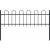 Zahradní plot s obloučky ocelový 1,8 m [144928] (Barva Černá)