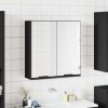 Koupelnová skříňka se zrcadlem černá 64 x 20 x 67 cm kompozit [833560]