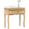 Konzolový stolek Corona 73 x 35 x 73 cm masivní borové dřevo [4002776]