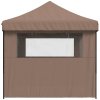 Skládací party stan pop-up se 3 bočními stěnami [4004972] (Barva brown (black frame))