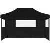 Skládací party stan pop-up se 3 bočními stěnami [4004972] (Barva brown (black frame))