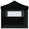 Skládací party stan pop-up se 3 bočními stěnami [4004972] (Barva brown (black frame))