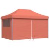 Skládací party stan pop-up se 4 bočními stěnami oranžový [4004979] (Barva burgundy (black frame))
