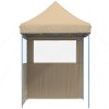 Skládací party stan pop-up se 2 bočními stěnami [4004991] (Barva Béžová)
