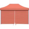 Skládací party stan pop-up se 4 bočními stěnami hnědý [4005025] (Barva orange (blue frame))