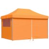 Skládací party stan pop-up se 4 bočními stěnami hnědý [4005025] (Barva orange (blue frame))