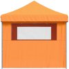 Skládací party stan pop-up se 4 bočními stěnami hnědý [4005025] (Barva orange (blue frame))