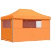Skládací party stan pop-up se 4 bočními stěnami hnědý [4005025] (Barva orange (blue frame))